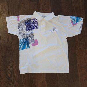 Sergio Tacchini Vintage White Polo Shirt